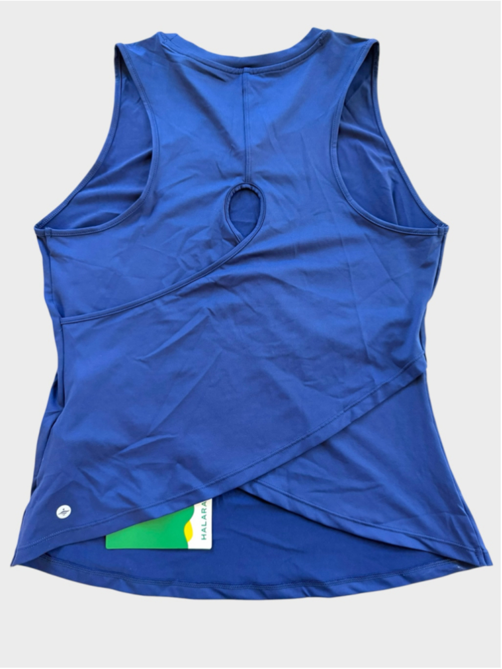 Size S Halara Cut Out Crossover Hem Solid Yoga Tank Top Nebulas Blue